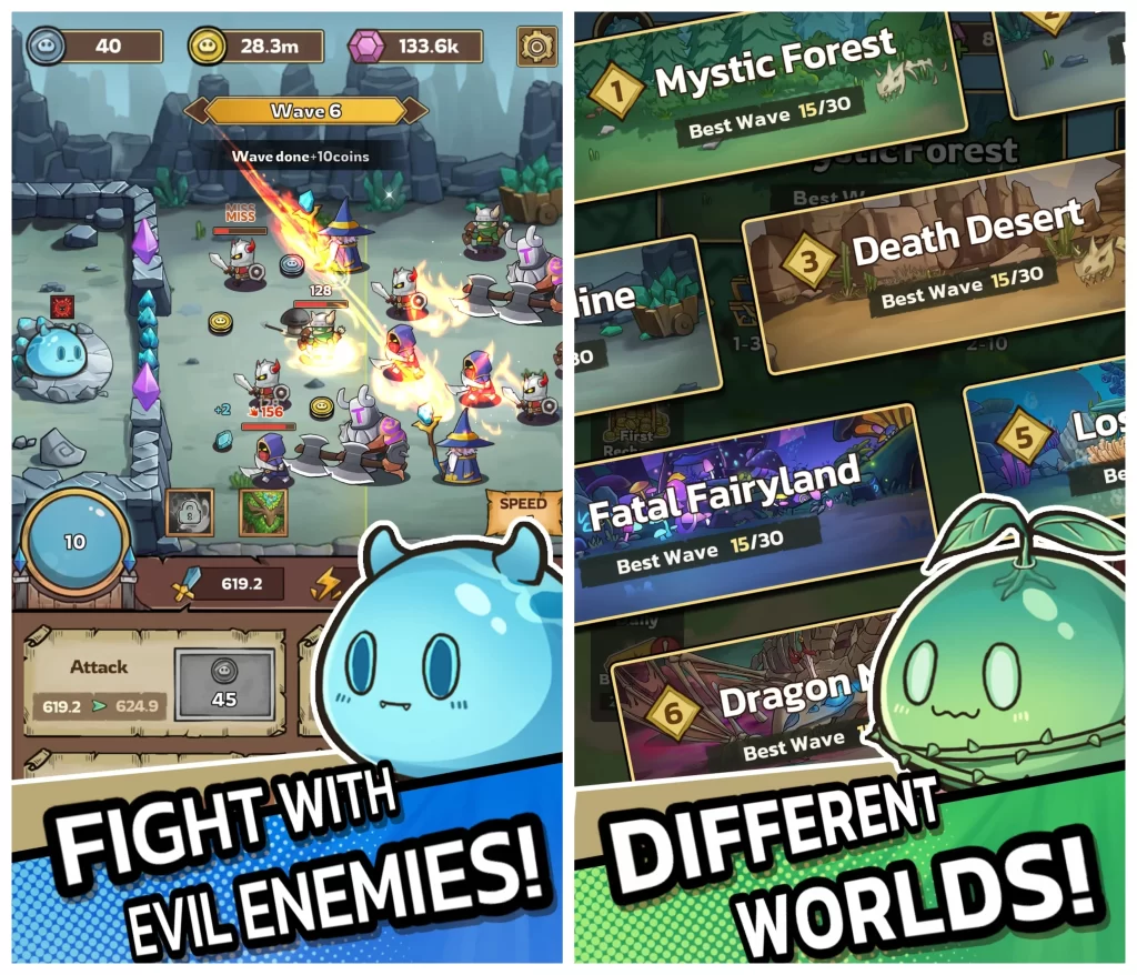 Slime Castle Mod APK (Unlimited Money/Gems/High Damage)