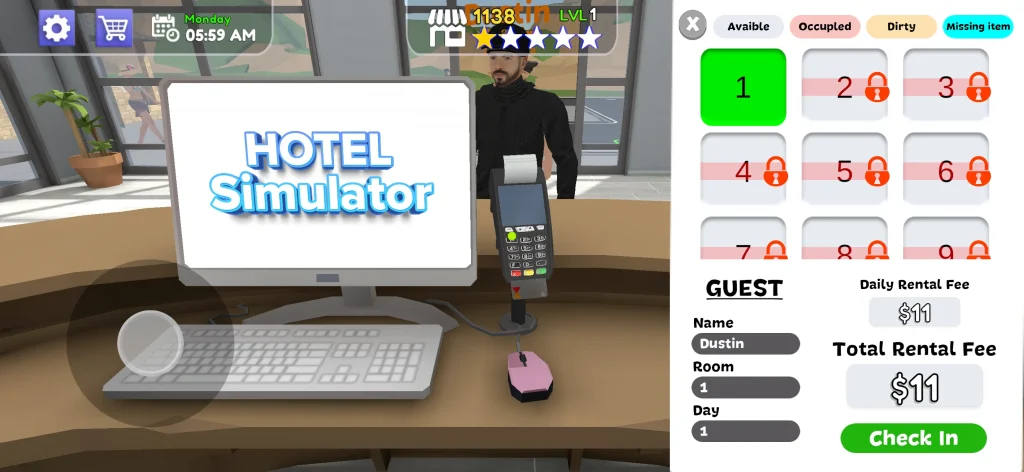 Hotel Manager Simulator 3D Mod Apk (Unlimited Money)